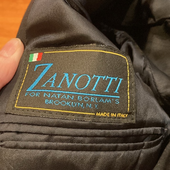 Italian LANIFICIO DI TOLLEGNO Boys 9 Navy Pinstripe Wool Vest Waistcoat - Picture 8 of 8